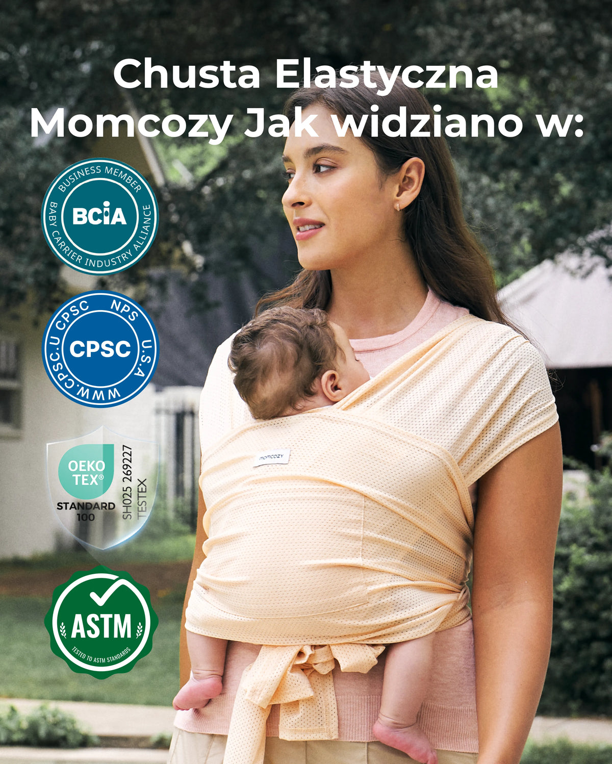 Łatwe do Noszenia, Wolne Ręce – Chusta Elastyczna do Noszenia Dziecka