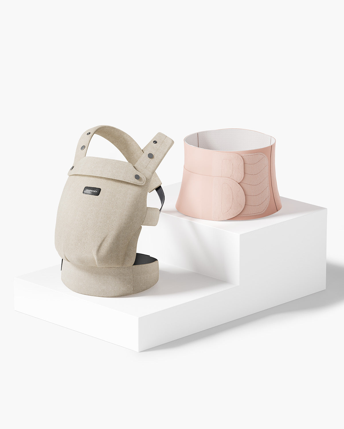 Zestaw Poporodowy: Nosidełko PureHug Khaki i Drobny Pas Poporodowy