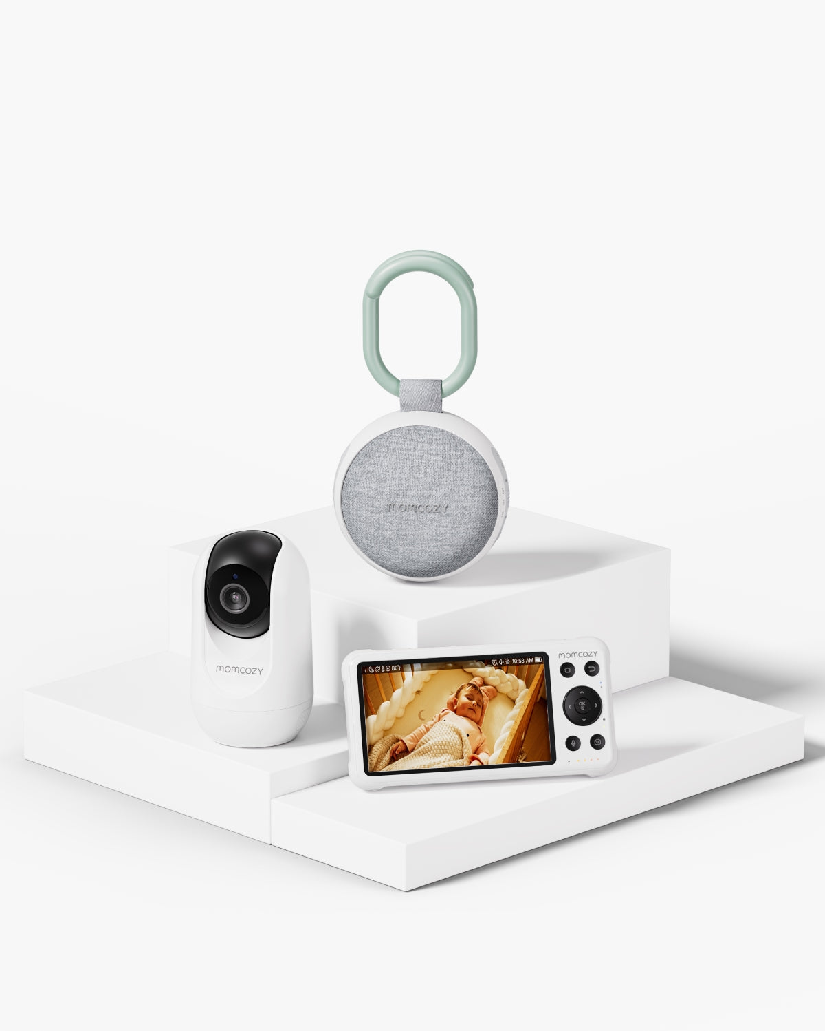 Zestaw na Sen: Przenośny Odtwarzacz Dźwięków i Niania Elektroniczna w Trybie Dualnym BM04