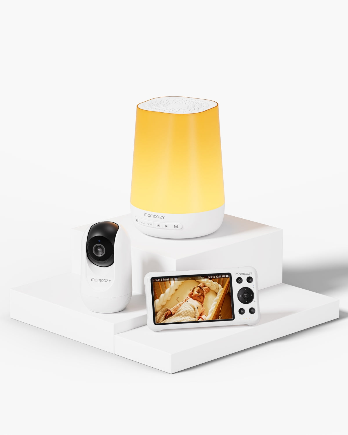 Zestaw do Pielęgnacji Dziecka: Inteligentny Odtwarzacz Dźwięków i Niania Elektroniczna w Trybie Dualnym BM04