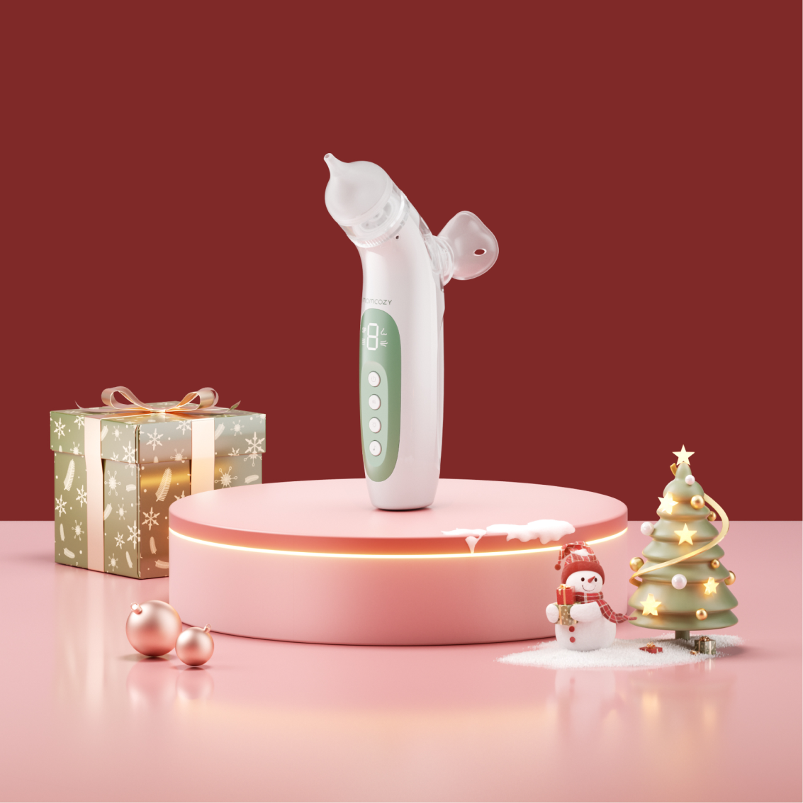 Momcozy BreezyClear™ 2 w 1 Elektryczny Aspirator do Nosa w Sprayu i z Funkcją Ssania