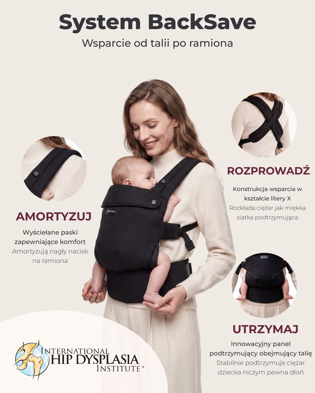 PureHug Nosidełko dla Dzieci - Ergonomiczne, Wygodne i Lekkie