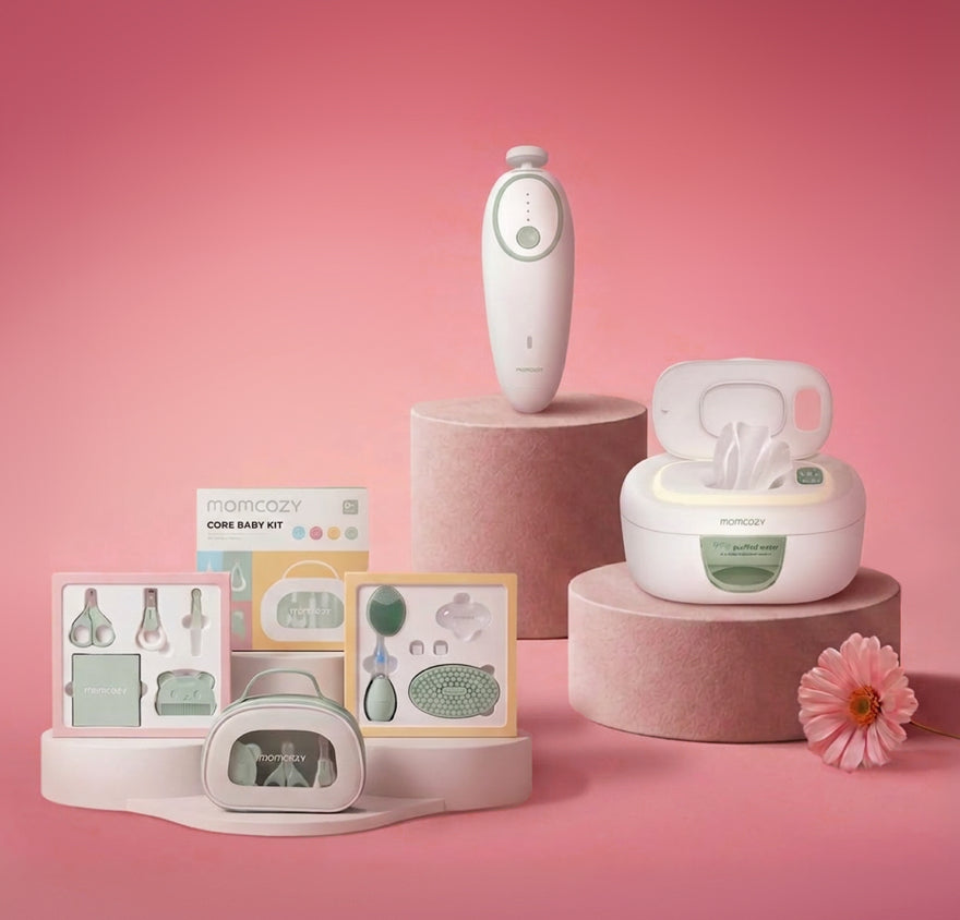 Baby-Care Bundle：All-in-1 Core Baby Kit & Electric Baby Nail File & Baby Wipe Warmer
