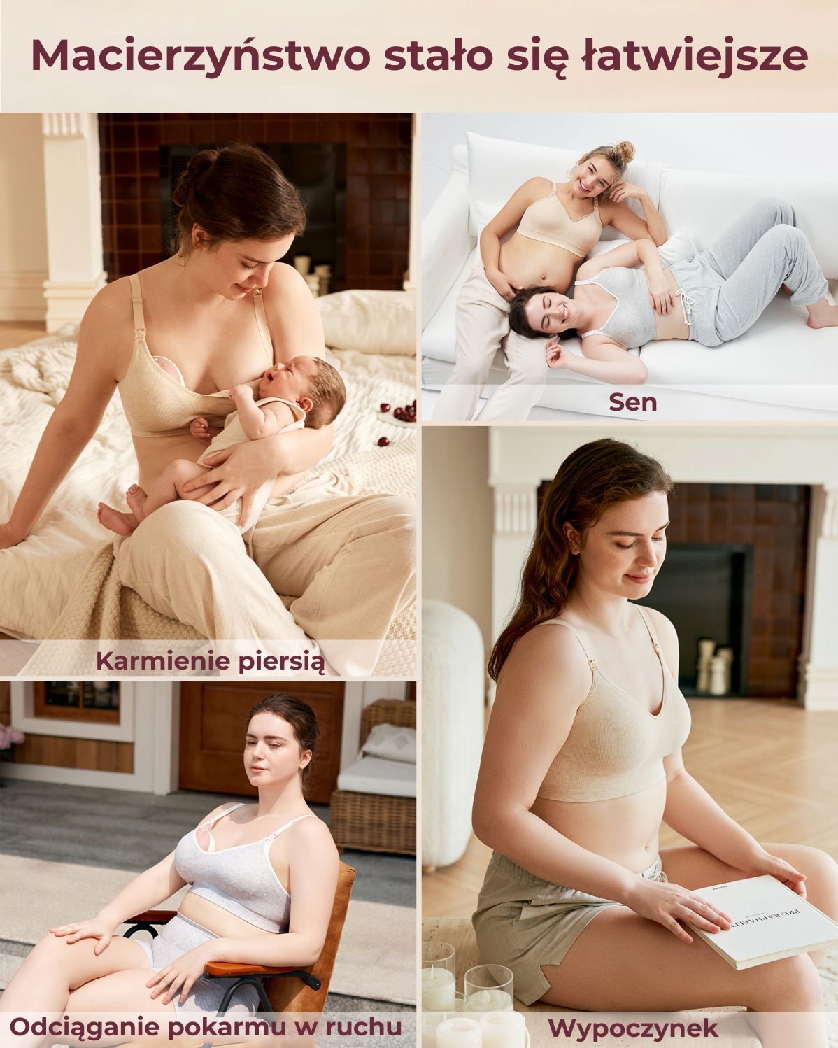 Momcozy Soft U.S. Cotton Seamless Maternity Bra