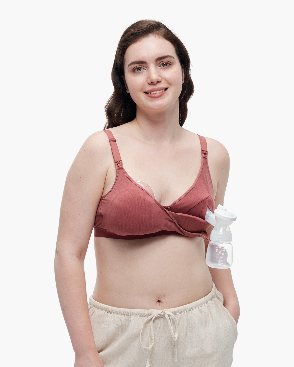 Momcozy Tencel™ Fabric Bezszwowy Biustonosz do Odciągania Pokarmu
