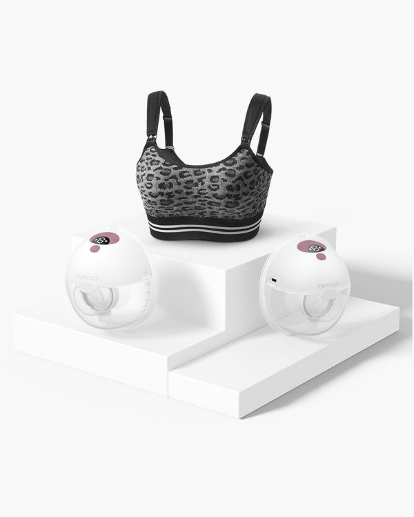 M5 Bra Bundle: Double M5 Wireless Hands-free Breast Pump and 4-in-1 Pumping Bra(YN12)