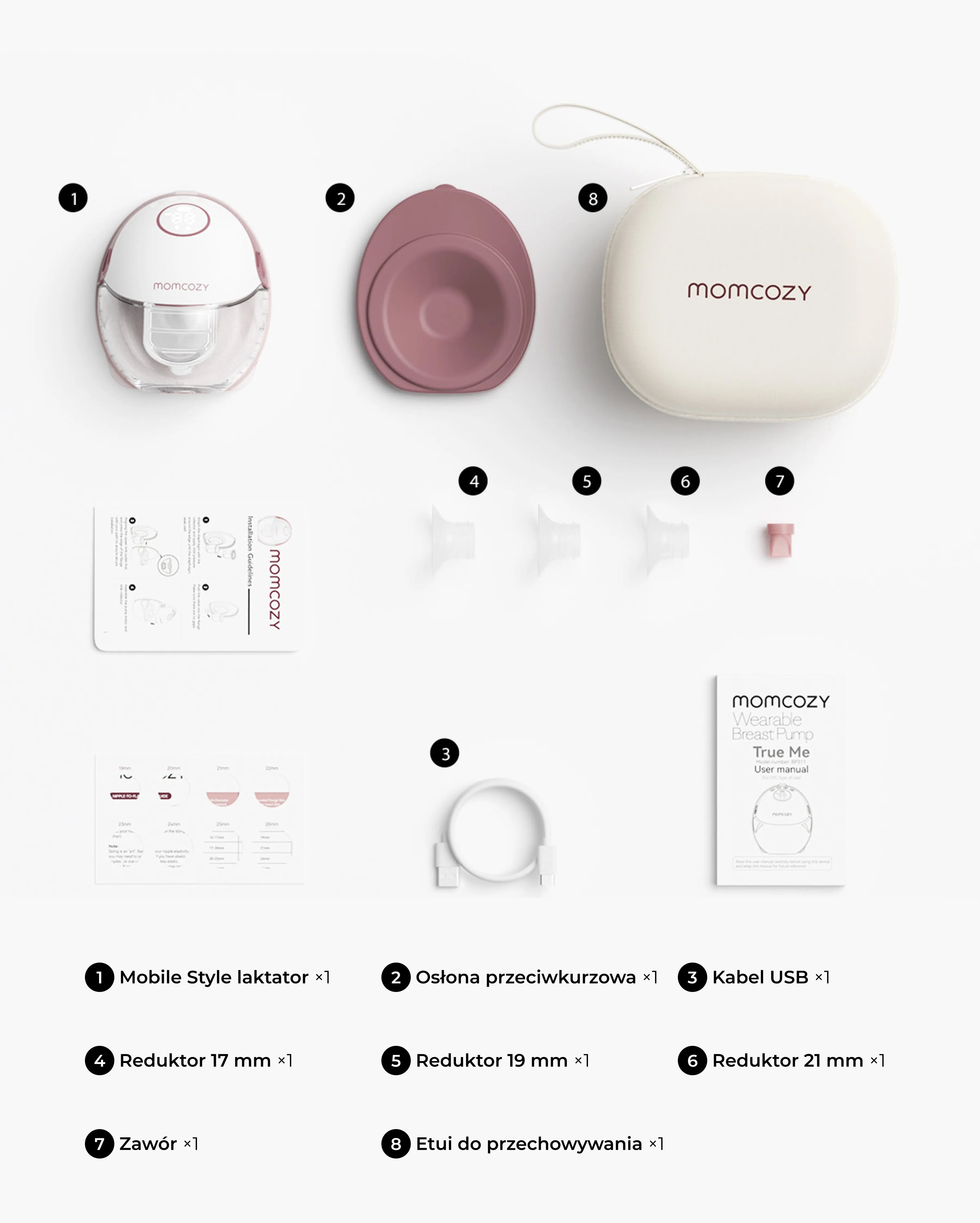 Momcozy Mobile Style™ Smukły Laktator Muszlowy | M6