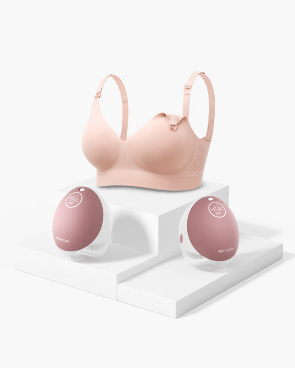 M9 Bra Bundle: M9 Hands-free Breast Pump and CoolFit Nursing Bra - Ultra Stretch