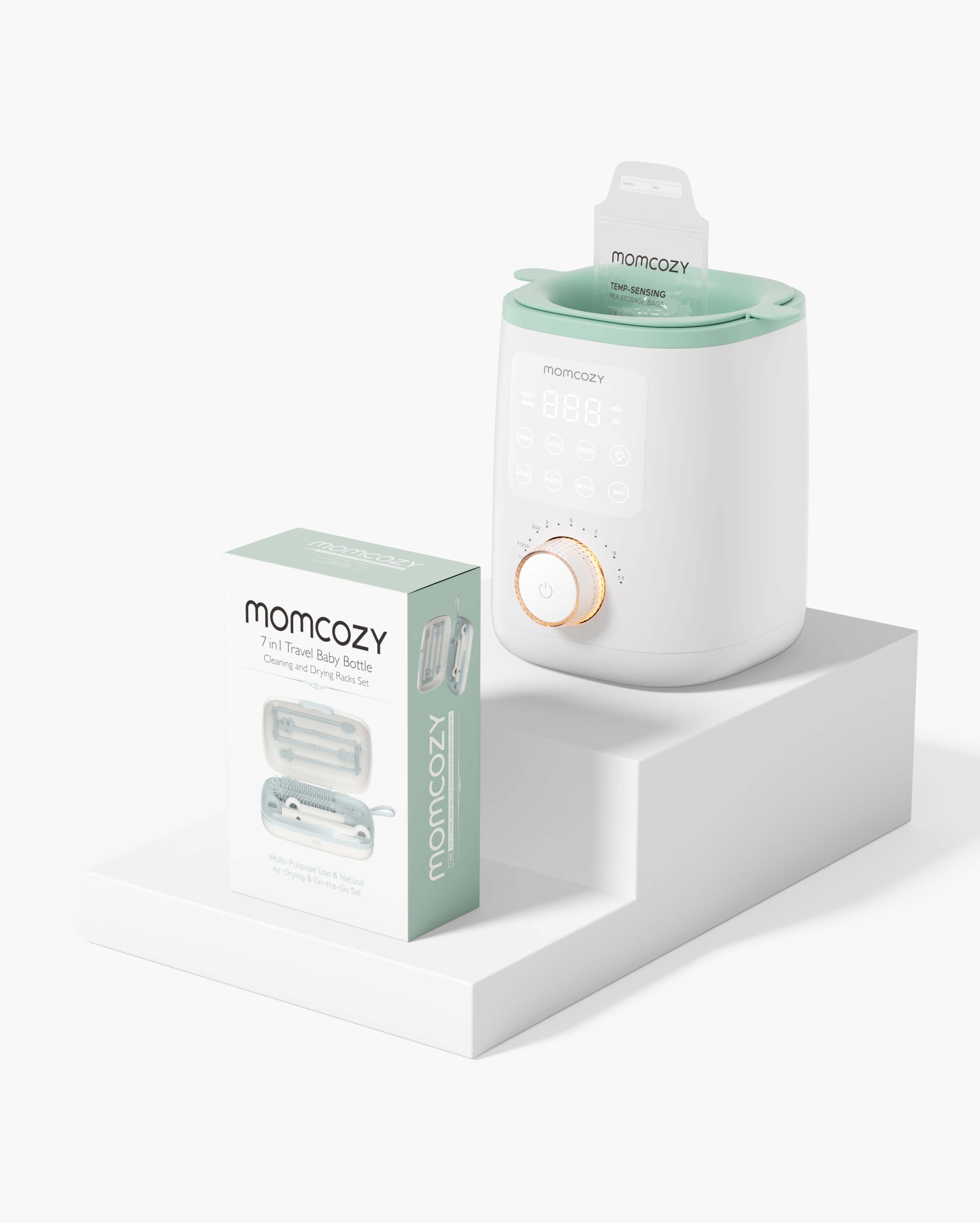 Feeding & Clean Bundle – Nutri Bottle Warmer and Bottle Brush Set