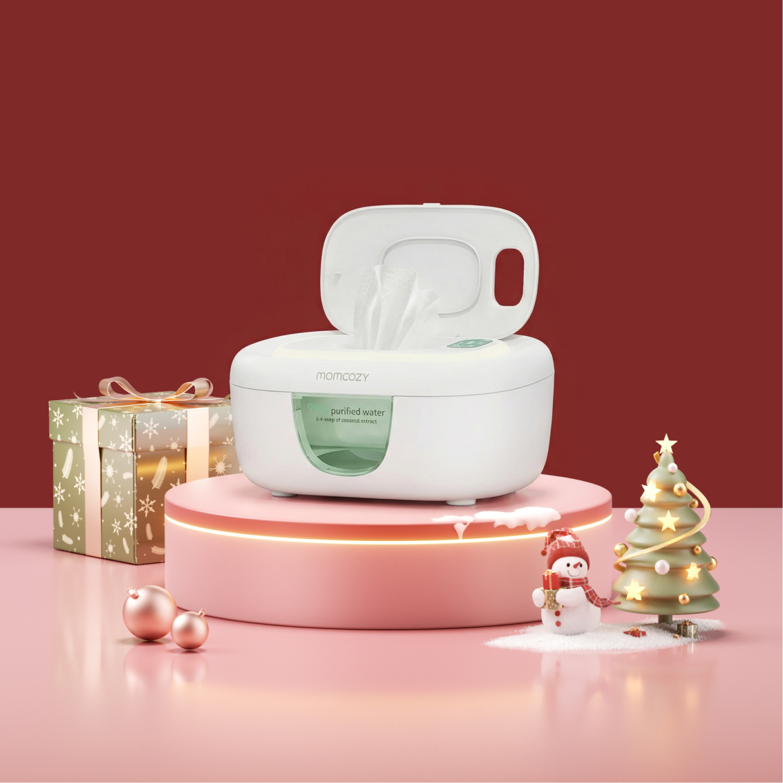 Momcozy Podgrzewacz Chusteczek Nawilżanych dla Niemowląt – Duża Pojemność