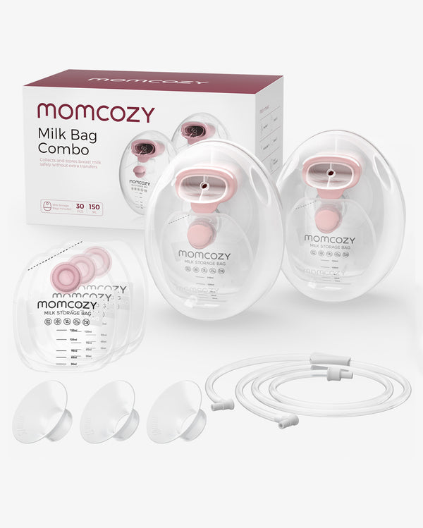 Momcozy Pojemniki na Mleko do Noszenia - do Laktatorów Momcozy V1/V2 i Większości Laktatorów Elektrycznych