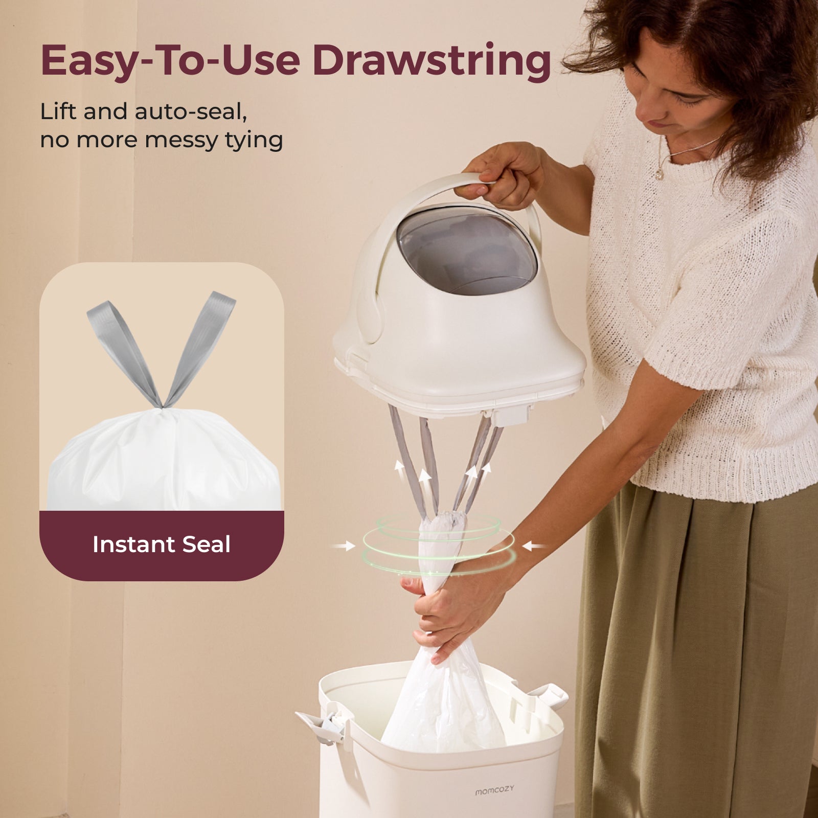 Drawstring Trash Bags for Diaper Pail