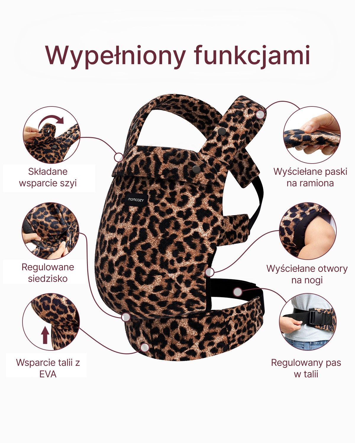 PureHug Nosidełko dla Dzieci - Ergonomiczne, Wygodne i Lekkie