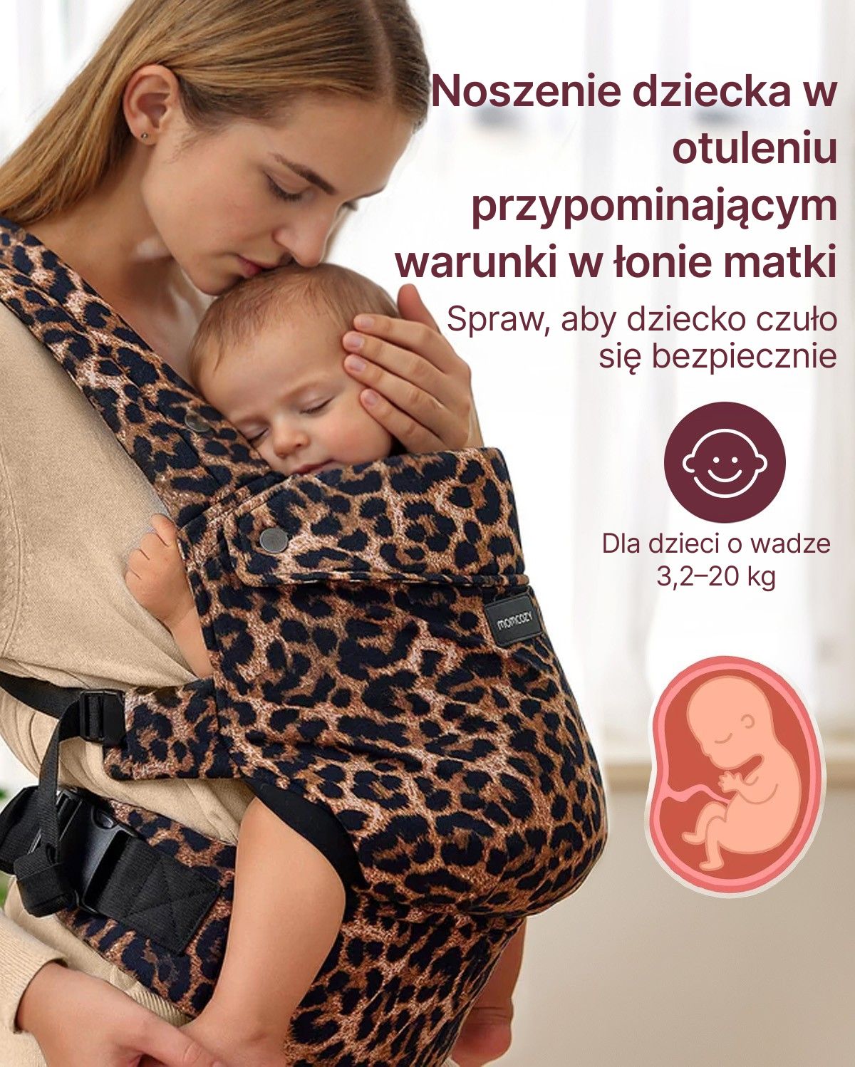 PureHug Nosidełko dla Dzieci - Ergonomiczne, Wygodne i Lekkie