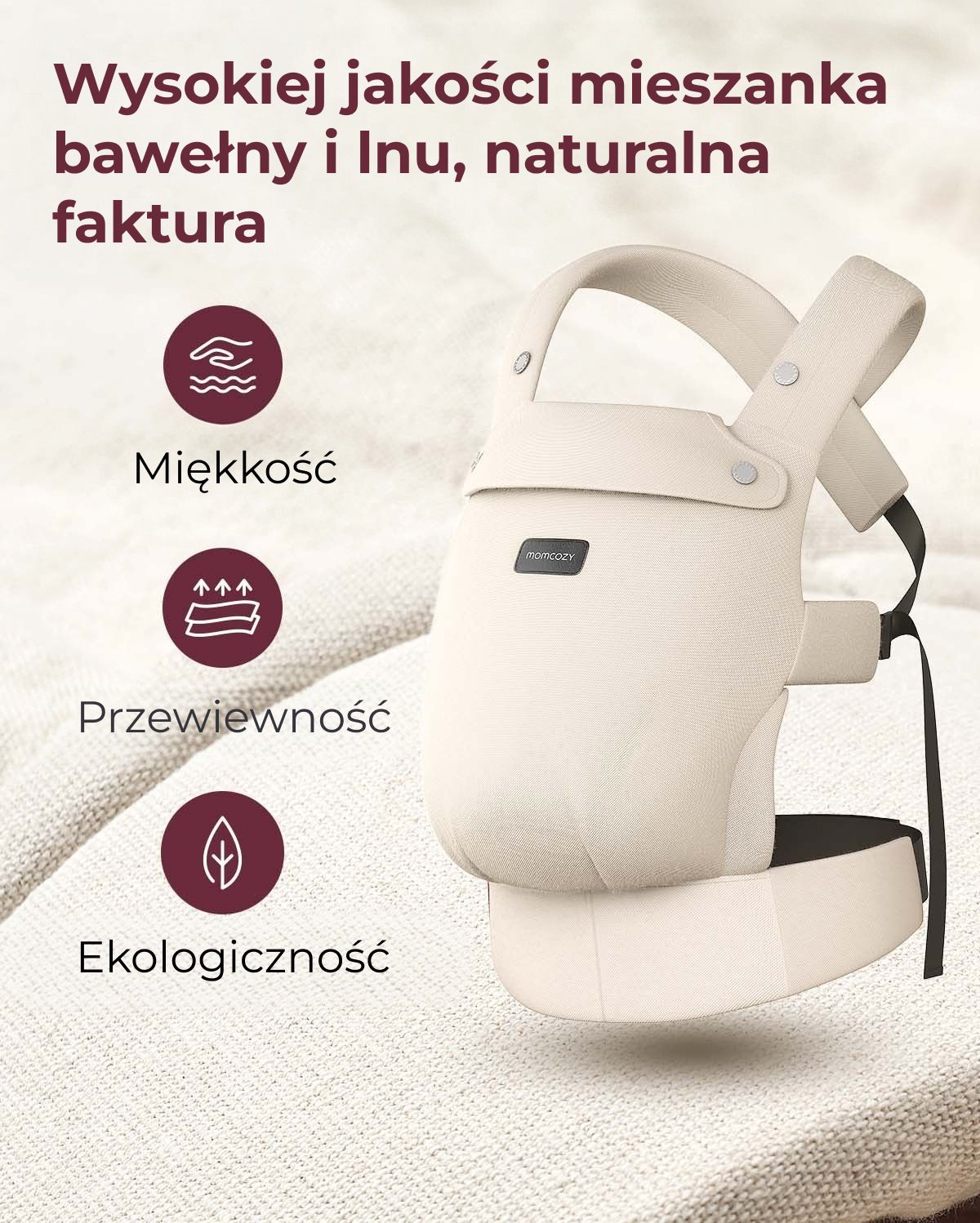 PureHug Nosidełko dla Dzieci - Ergonomiczne, Wygodne i Lekkie