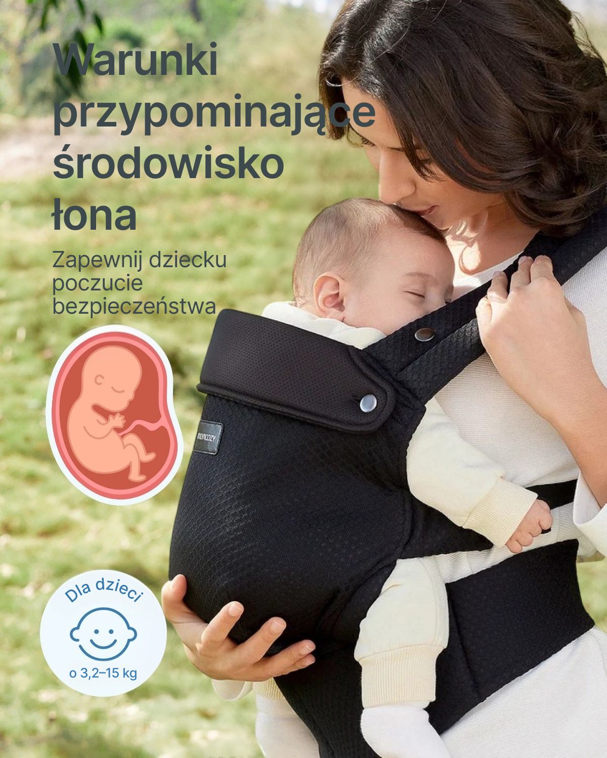 PureHug Nosidełko dla Dzieci - Ergonomiczne, Wygodne i Lekkie