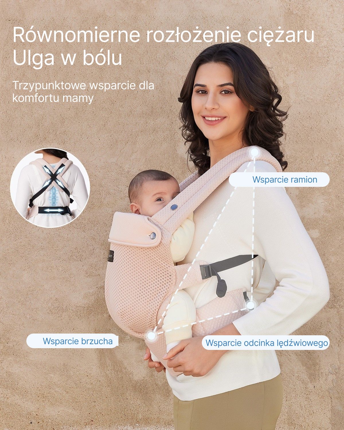 PureHug Nosidełko dla Dzieci - Ergonomiczne, Wygodne i Lekkie