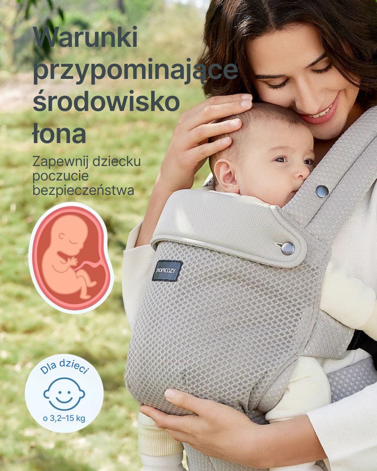 PureHug Nosidełko dla Dzieci - Ergonomiczne, Wygodne i Lekkie