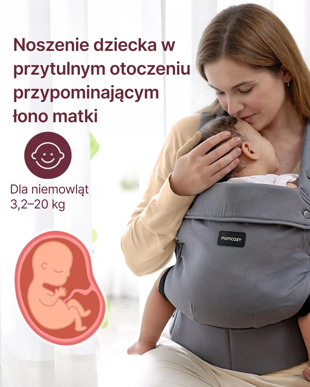 PureHug Nosidełko dla Dzieci - Ergonomiczne, Wygodne i Lekkie