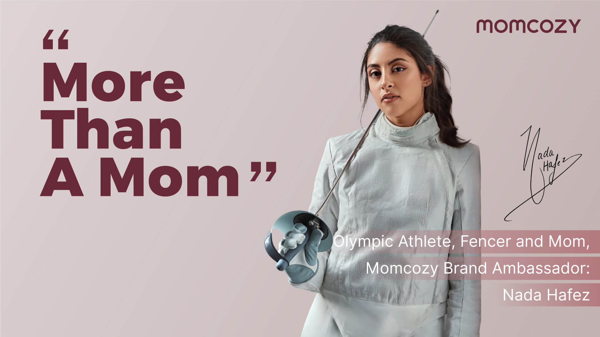 Olympic fencer Nada Hafez for Momcozy brand