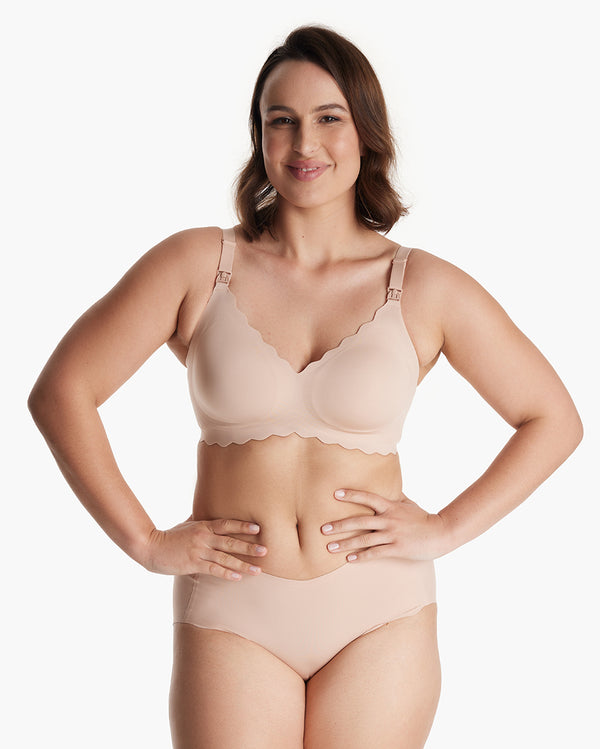 Jelly Strip - Bezszwowy Biustonosz do Karmienia Push up w Kwiaty -YN46