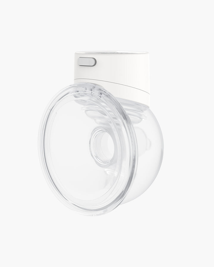 Momcozy S12 Pro Wearable Breast Pump with double flange and suction cup, ensuring a tight seal for no milk leakage.