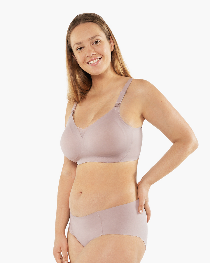 Seamless Lace & Mesh Nursing Bra Comfy Bra